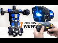 Kids Playing Transformer Rc Robot Car 2 in 1 Car Robot Toy Unboxing Rc BMW Car Unboxing With Charger