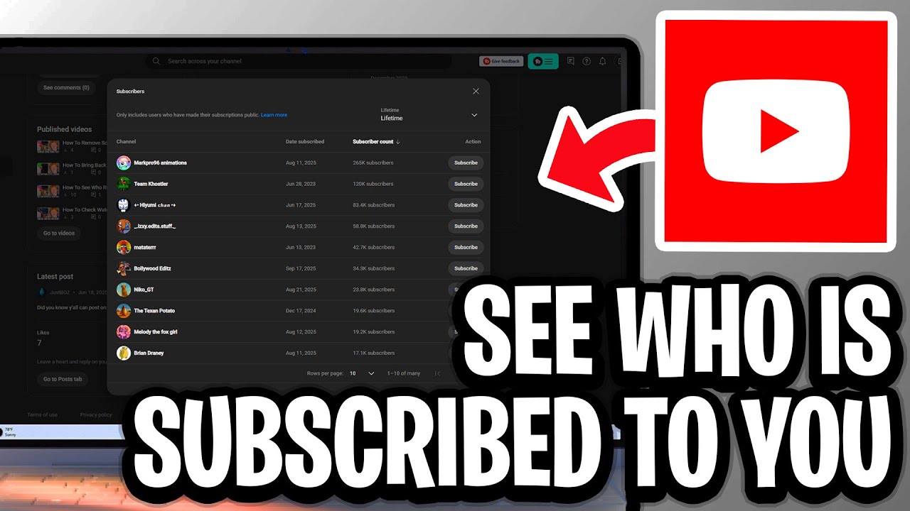 How To See Who Subscribed To You On YouTube - Step By Step - YouTube