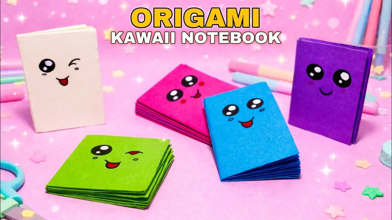 DIY MINI NOTEBOOKS ONE SHEET OF PAPER  - ONE SHEET, NO GLUE