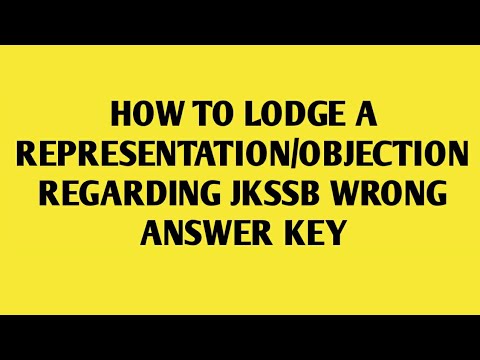 HOW TO LODGE JKSSB REPRESENTATION/OBJECTION FILE FOR WEONG ANSWER KEY||LIVE PROOF