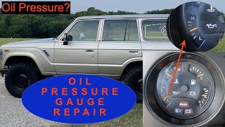 FJ62 Land Cruiser Oil Pressure Gauge Troubleshooting and Repair Part 8