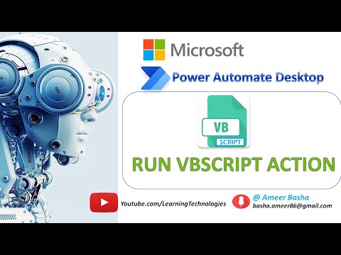 Power Automate Desktop || How to work with "Run VBScript" Action