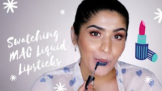 Swatching All My MAC Retro Matte Liquid Lipsticks | With & Without Makeup | Shreya Jain