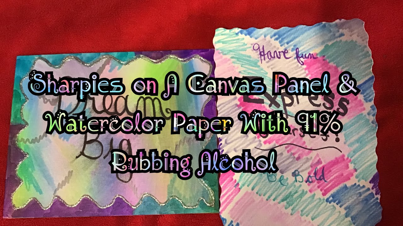 Sharpies On A Canvas Panel And Watercolor Paper With 91 Rubbing sharpies-on-a-canvas-panel-and-watercolor-paper-with-91-rubbing