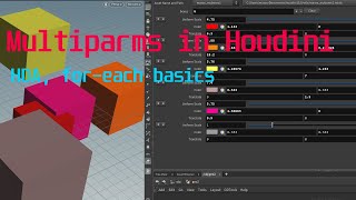 Multiparm in Houdini, HDA and for-each basics tutorial.