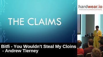 hardwear.io 2018: Bitfi - You Wouldn