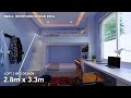 Small bedroom Design | 2.8m x 3.3m | Loft 2 Bed Design idea
