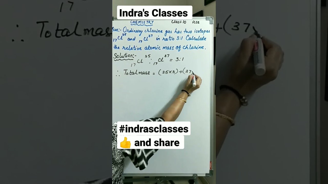 Relative atomic mass of chlorine 