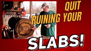 Why is THIS SO WRONG?!!  I Show The Secrets to How We Cut Sawmill Slabs at Hobby Hardwood.