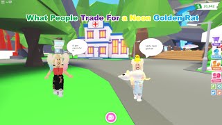 Making Neon Golden Rat and Seeing What People Trade For It!!