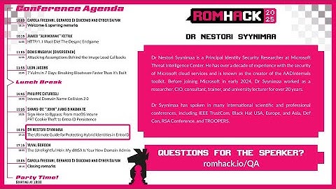 RomHack 2025 - Dr Nestori Syynimaa - The Ultimate Guide for Protecting Hybrid Identities in Entra ID