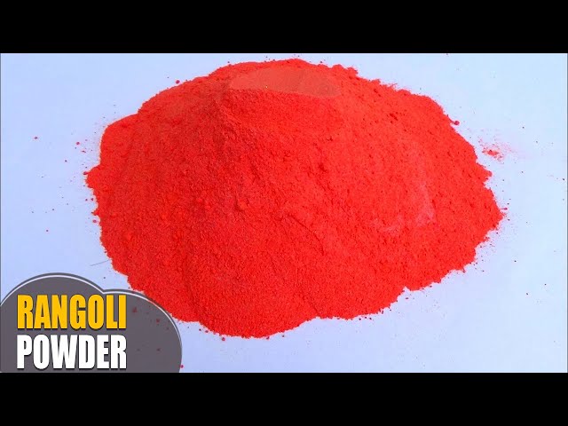 how to make rangoli powder at home quick & easy (Home made Orange