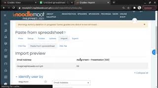 How to import grades in Moodle