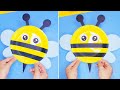 DIY Plastic Plate Bumble Bee | Paper Plate Bee Craft For Kids | Easy Crafts from Recycled
