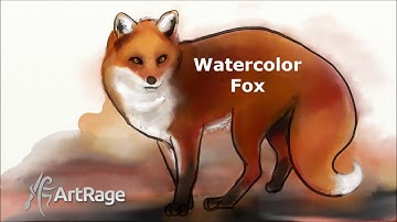 Watercolour Fox in ArtRage 4