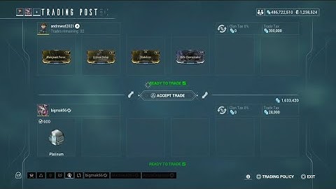 1,200,000 Platinum | Real Trading Results (Part 5) - Warframe #warframegameplay #gaming