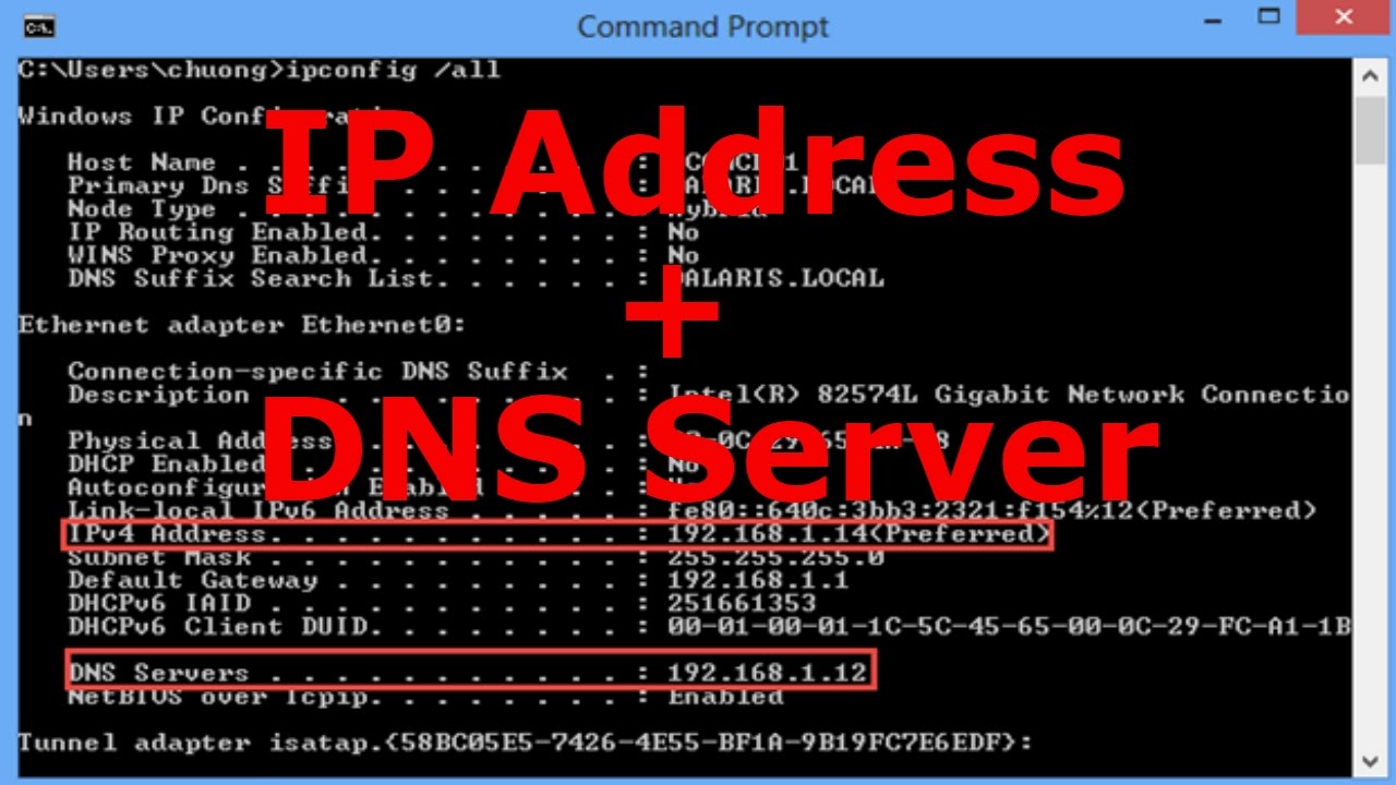 preferred dns server คือ  Update  How to find your Computer Ip adress + dns server | PC IP Adress Hindi/Urdu