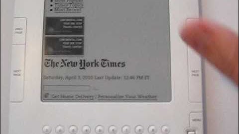 Web Browser on the Amazon Kindle