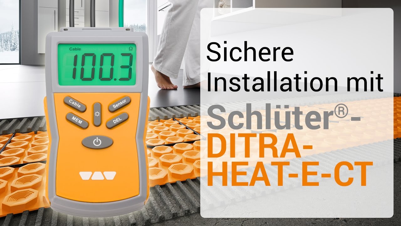 Sichere Installation Mit Schluter Ditra Heat E Ct Youtube