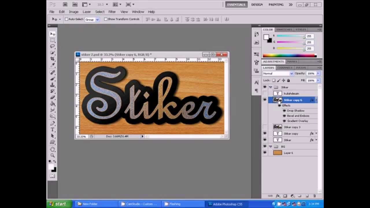  Desain  Stiker Di  Photoshop  YouTube