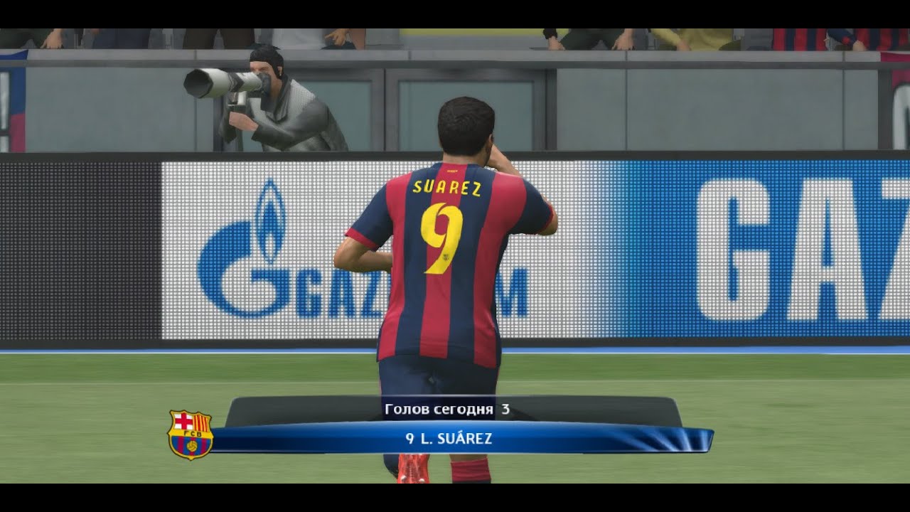 PES 2015 Fourth goal by Suarez
