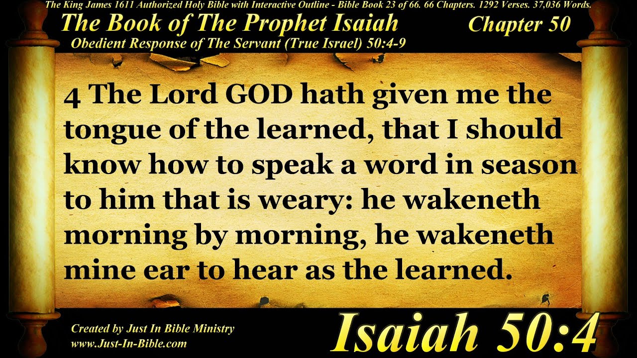 Isaiah Chapter 50 - Bible Book 23 - Holy Bible Audio Text - King James ...