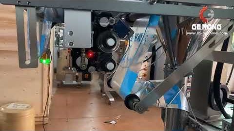Powder bag packing machine with coding printer function testing video