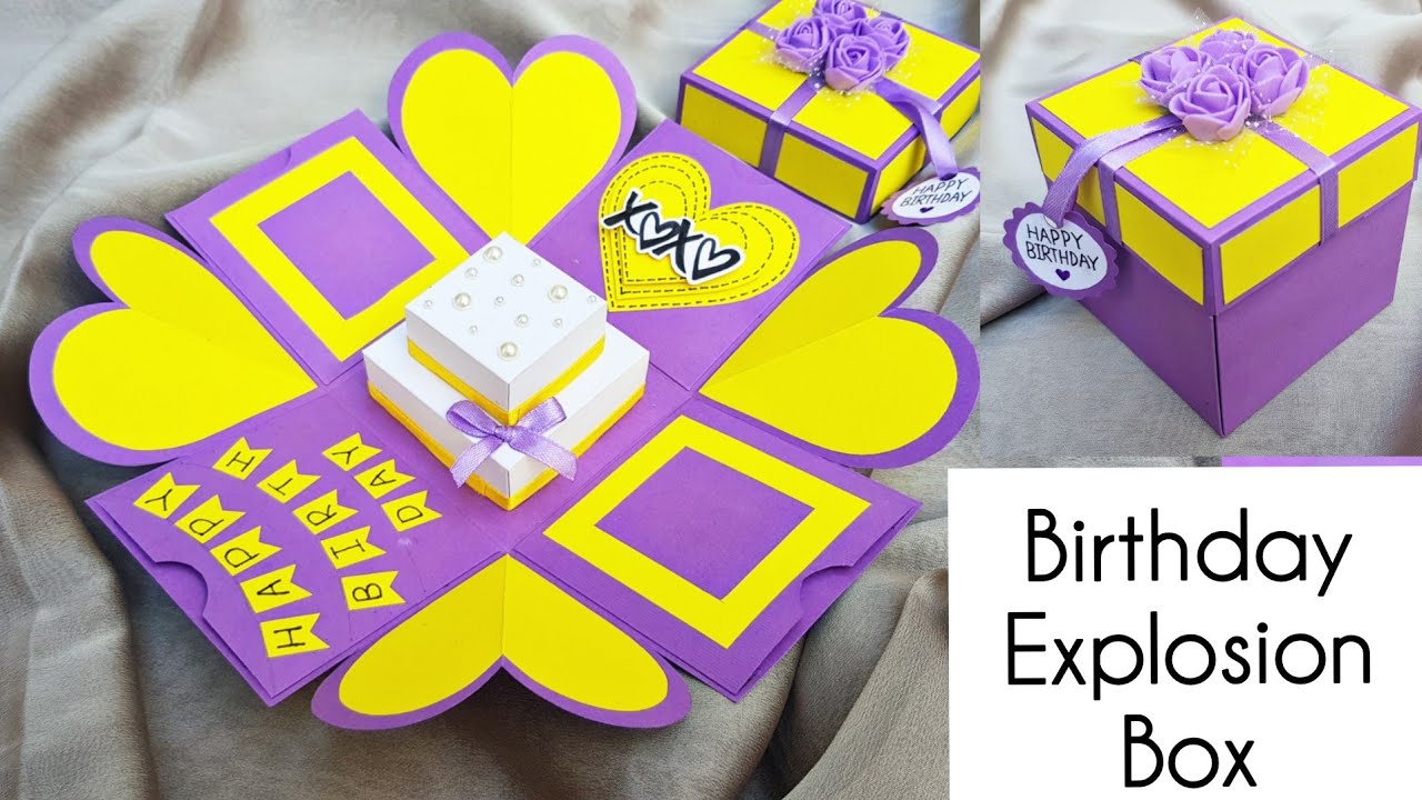 Birthday Explosion Box, How to make Explosion Box