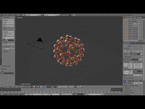 How to Import and Edit a Spherical Fullerene and a Nanotube Using the Atomic Blender Add-on