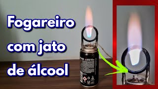 Como fazer um FOGAREIRO Fogão com jato de álcool