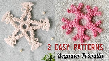 Macramé Snowflake Tutorial ❄️ | 2 Easy Patterns | Beginner-Friendly Christmas Ornaments | Boho Decor