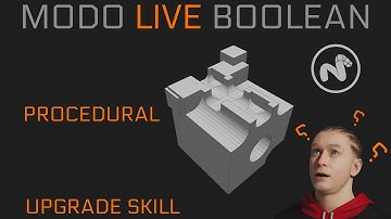 MODO TIPS | LIVE BOOLEAN IN MODO | Modo Tutorial | MODO PROCEDURAL BOOLEAN
