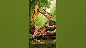 Nature Discovery: Excavator vs. Giant Python | Amazon Rainforest #viral #shorts