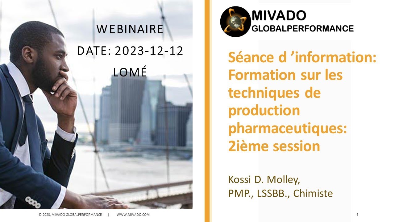 Séance d'information | Formation en Techniques de production pharmaceutiques au Togo