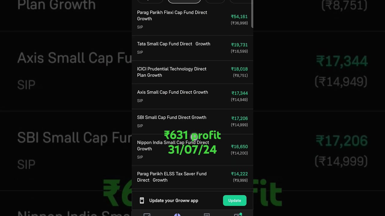 Mutual fund live daily return 