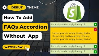 How do I add a FAQ Accordion to Shopify? DEBUT Theme | Without App Recommended✔️
