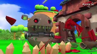 2 Pac-Man bot outsmarts monster robot