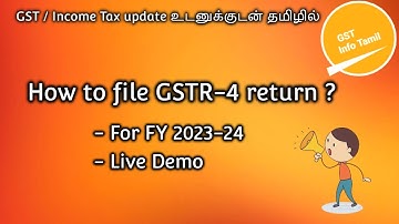 How to file gstr 4 online on gst portal | FY 2023-24 | Live Demo