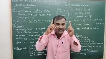 NET EXAM @ P 1 Unit 1 @ Models Of Teaching in English by DGK sir Akkalkot
