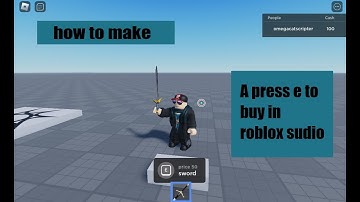 How to make a press E to buy In Roblox Studio *SCRIPT IN DESCRITON*