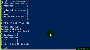 How to select specific database in MySQL server