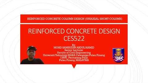 REINFORCED CONCRETE UNIAXIAL SHORT COLUMN