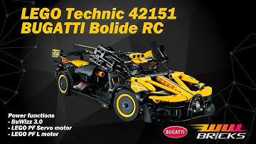 Motorizing with LEGO Technic 42151 BUGATTI Bolide! #legotechnic #buwizz #legorc #drifting #rccar