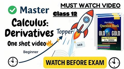 Class 12 Derivatives of Hyperbolic Functions | One Shot for Fix 5 Marks | NEB Board Maths