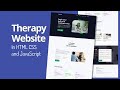 Responsive Therapy Website Using HTML, CSS, and JavaScript | Full Tutorial