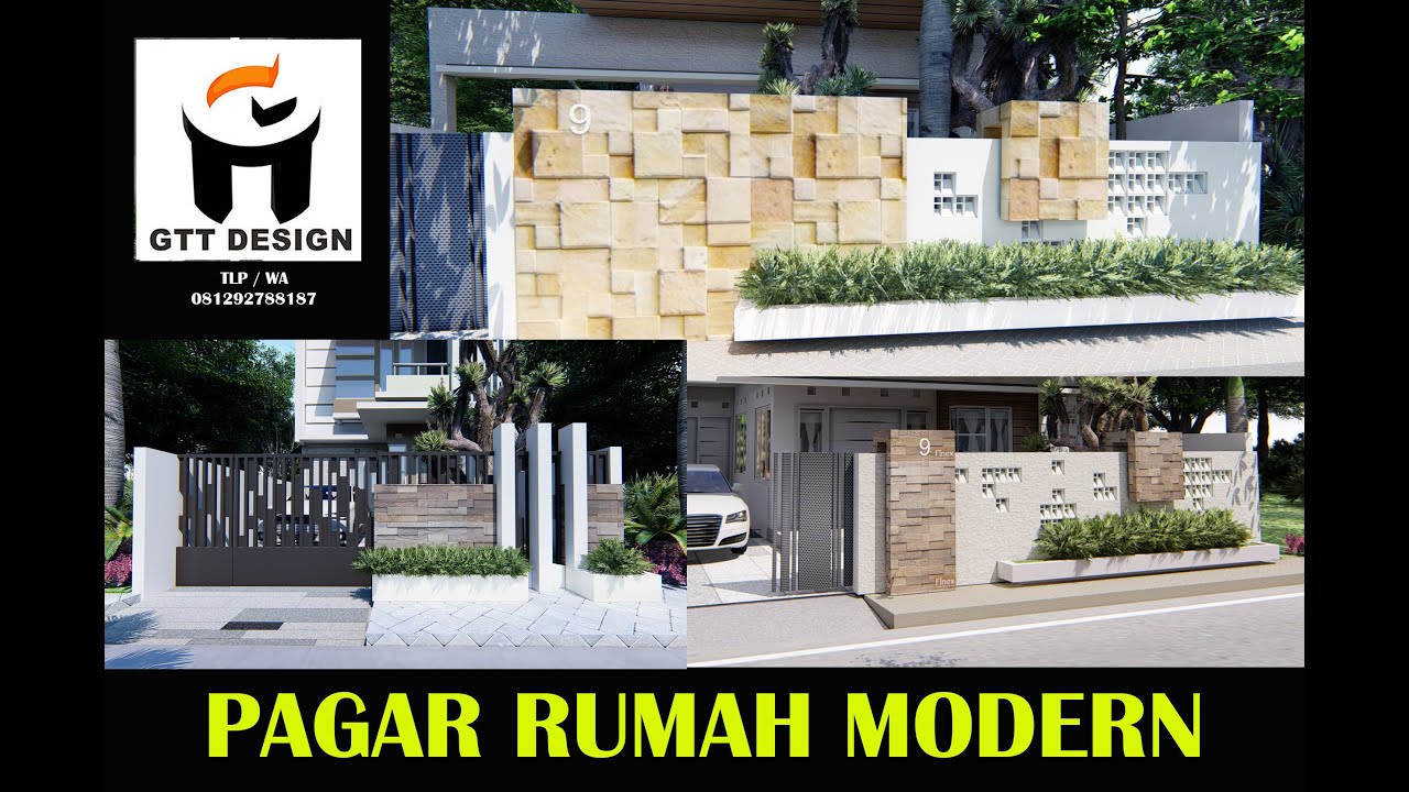 pagar rumah modern keren YouTube