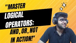 Logical operator | And operator, OR operator , Not Operator