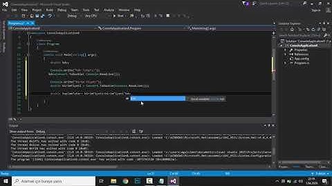 #2- C# Değişkenler ve Sabitler, Çıktı İşlemleri-Atama işlemleri-5 Console Örneği