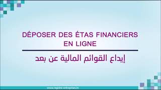 Comment déposer des états financiers en ligne?كيفية إيداع القوائم المالية عن بعد