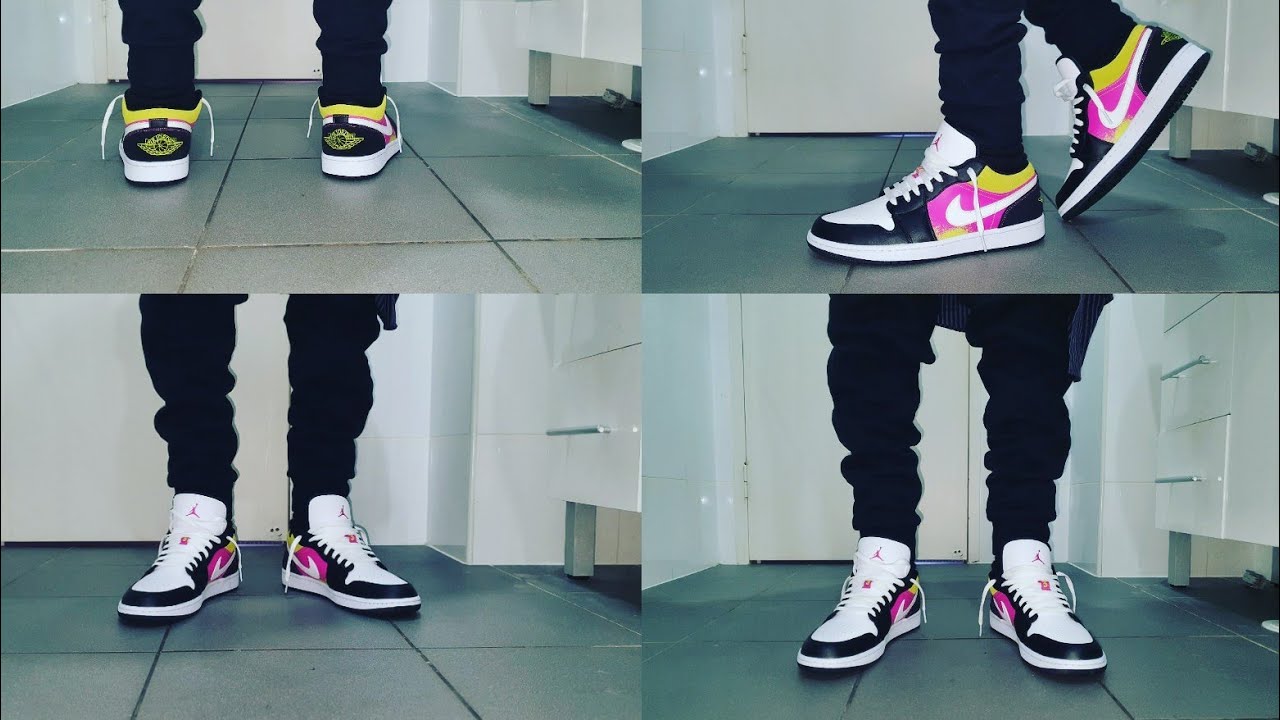 jordan 1 low fuchsia on feet